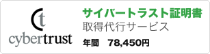 サイバートラスト証明書取得代行サービス　年間78,450円