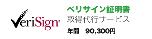 ベリサイン証明書取得代行サービス　年間90,300円